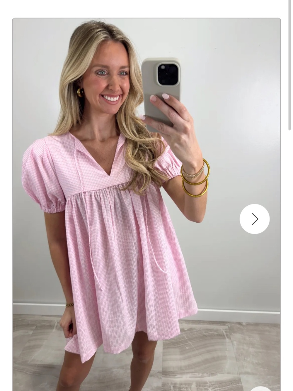 Storia pink gingham dress: